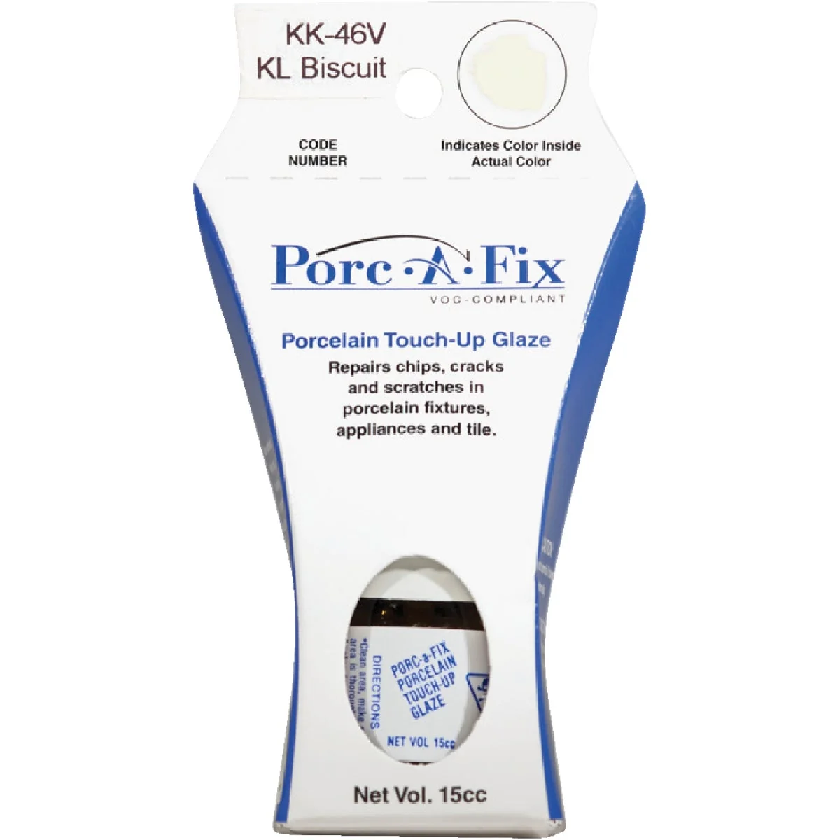 Next-Generation Fixture-Fix Porc-A-Fix Kohler Biscuit Porcelain Touch-up Paint 15cc Detailed