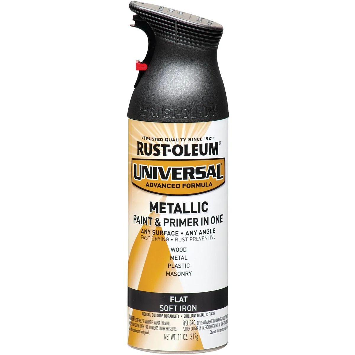Natural Rust-Oleum Universal 11 Oz. Metallic Flat All-Surface Spray Paint Primer In One Soft Iron Quality