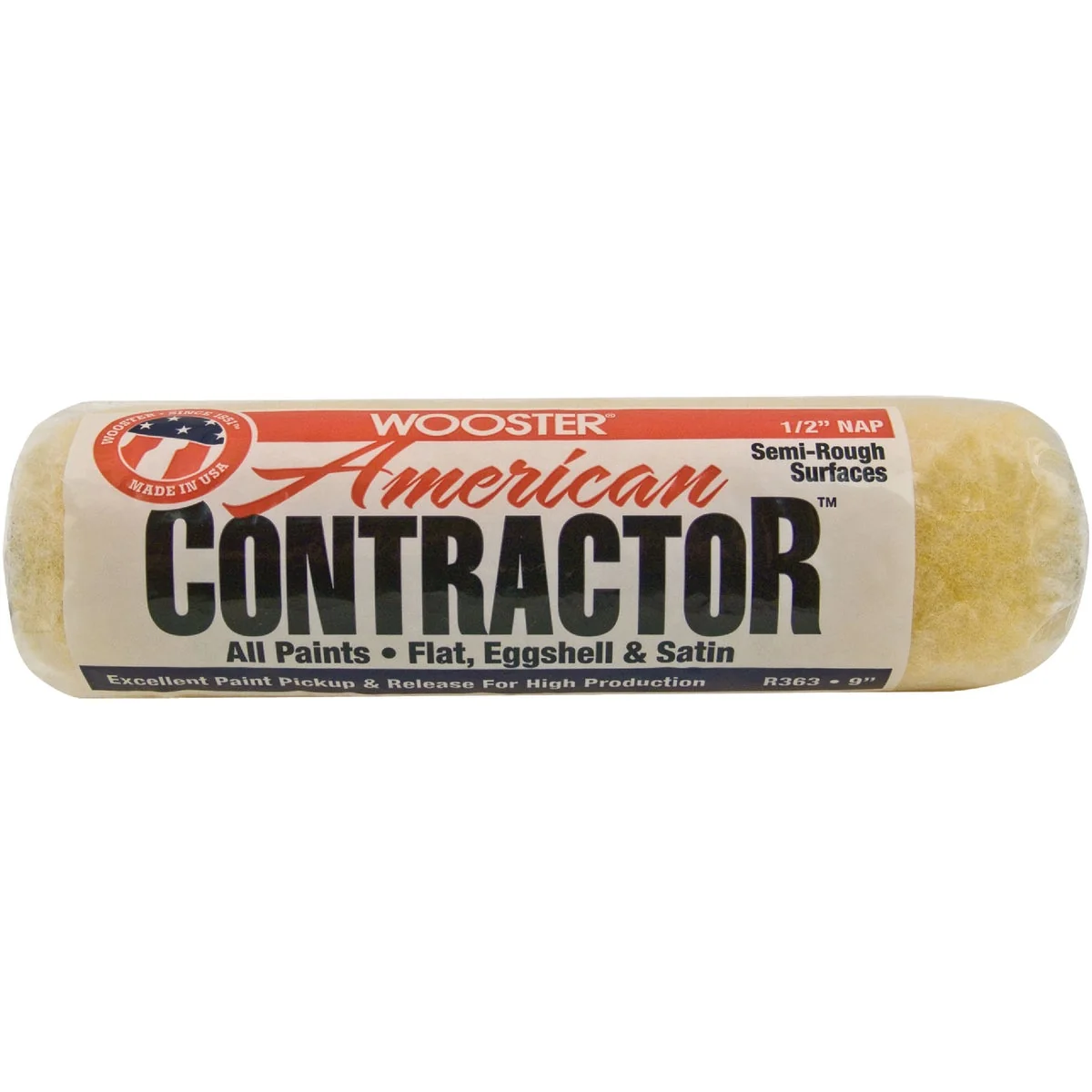 Organic Wooster American Contractor 9 In. x 1 2 In. Knit Fabric Roller Cover Modern