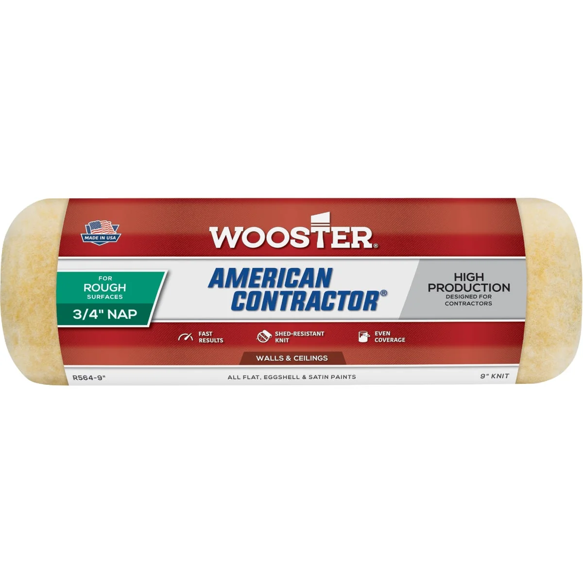 Traditional Wooster American Contractor 9 In. x 3 4 In. Knit Fabric Roller Cover Fashionable