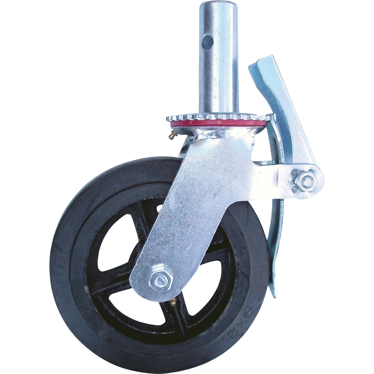 Optimized MetalTech 8 In. Scaffolding Caster with Double Lock 750 Lb. Load Capacity Elite