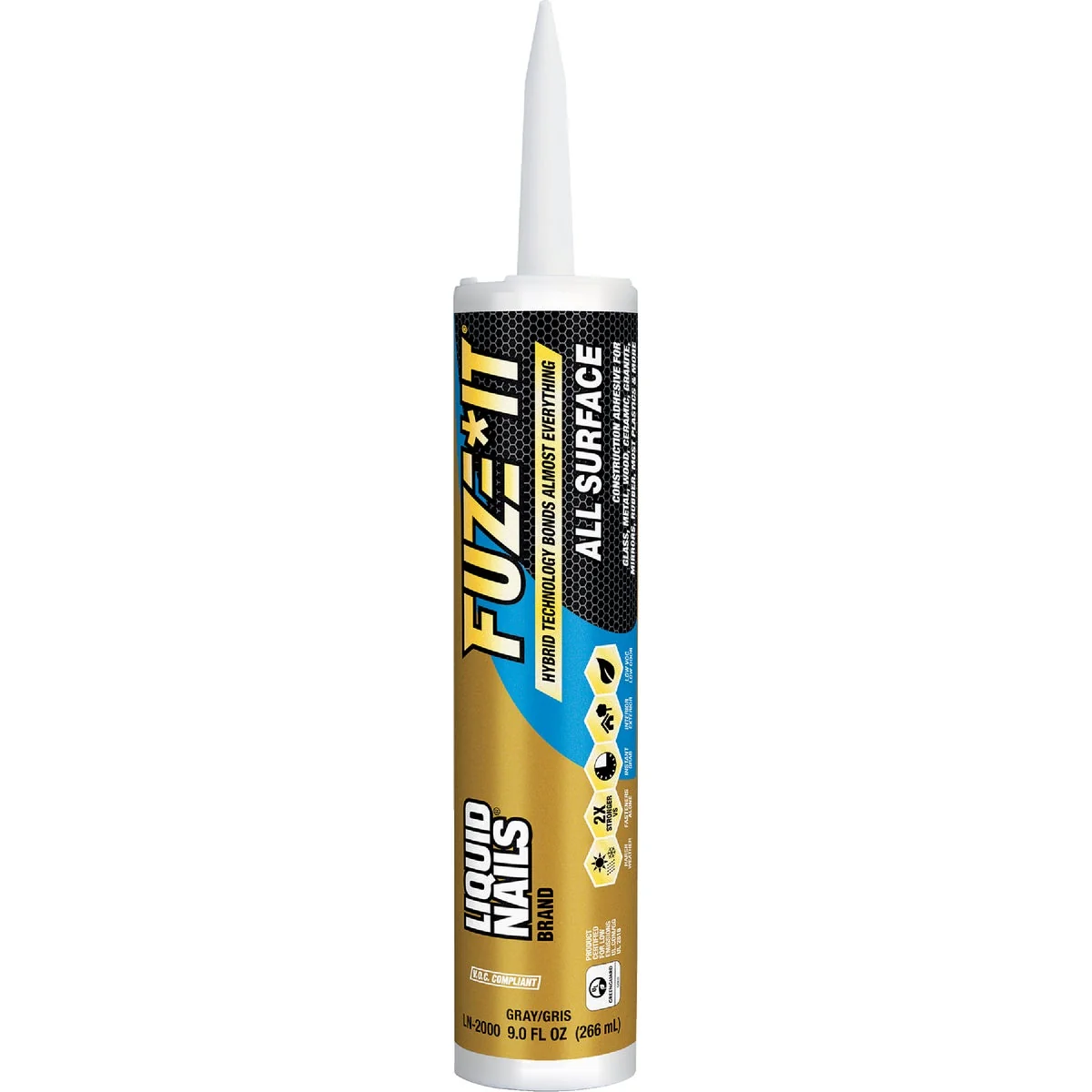 Next-Generation Liquid Nails Fuze-It 9 Oz. All Surface Construction Adhesive Quality