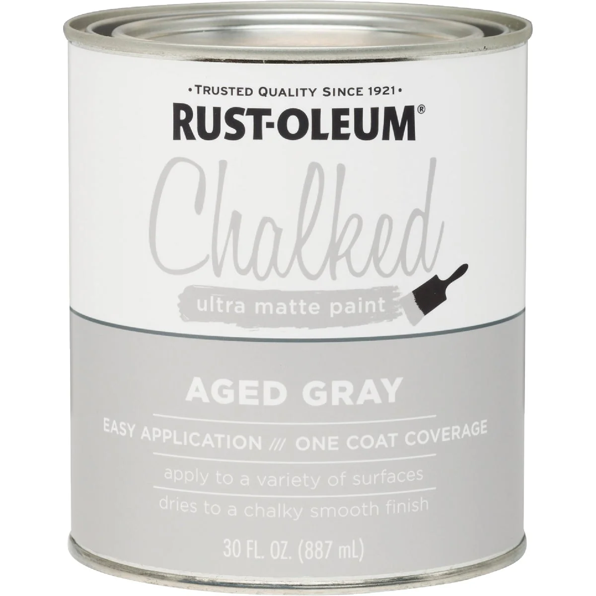 Original Rust-Oleum Chalked Aged Gray Ultra Matte 30 Oz. Chalk Paint Refined