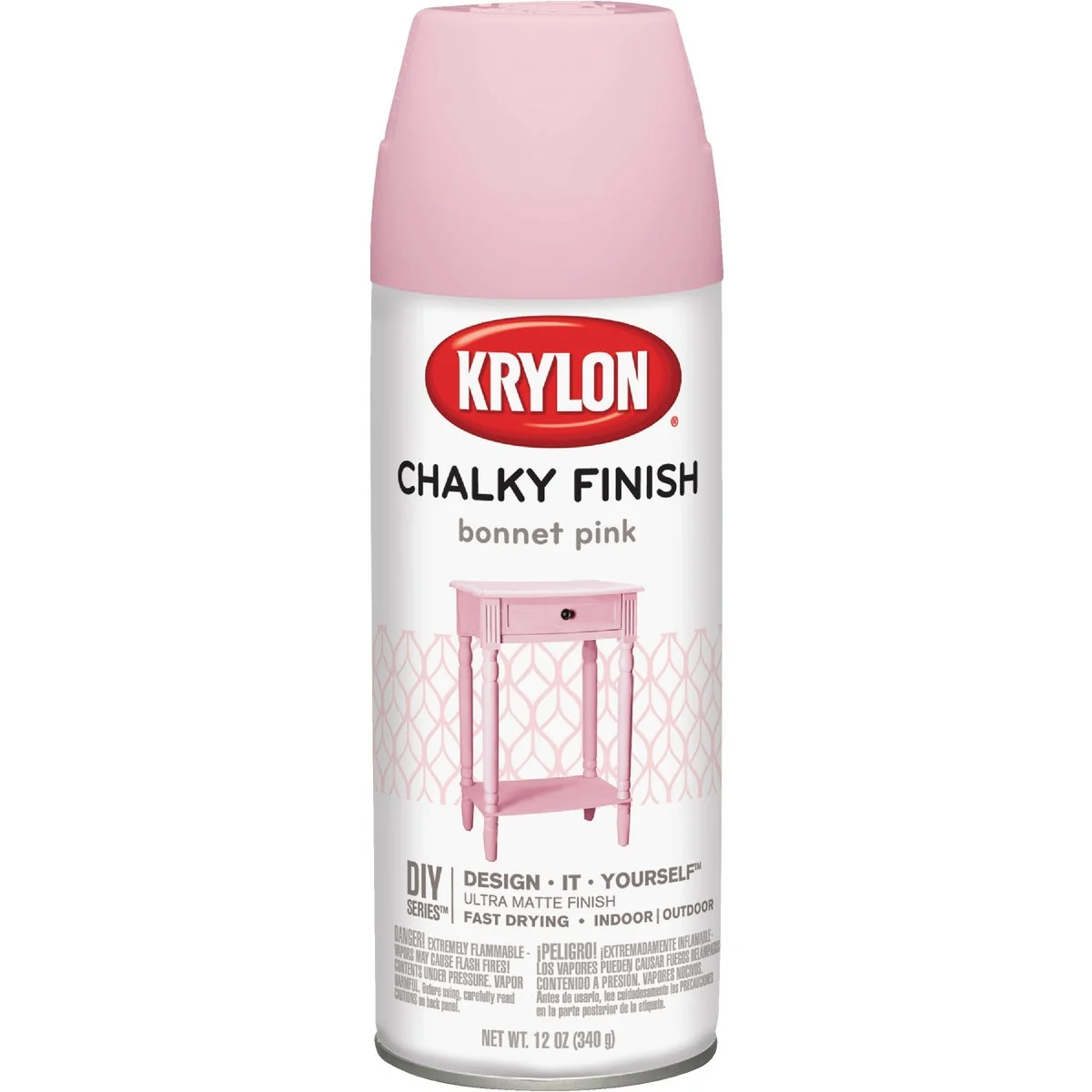 Optimized Krylon CHALKY FINISH 12 Oz. Ultra Matte Chalk Spray Paint Bonnet Pink Relaxed
