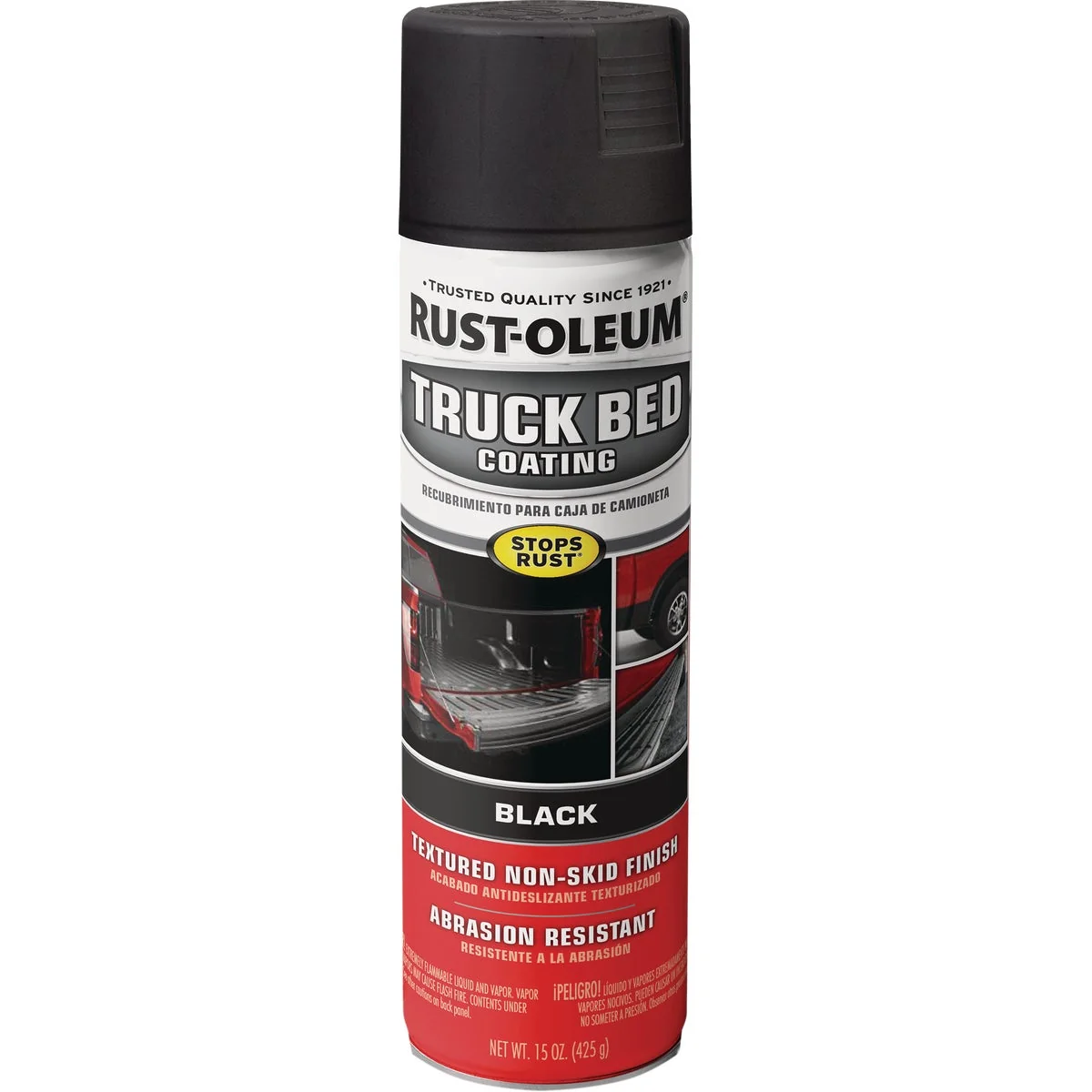 Reliable Rust-Oleum Stops Rust 15 Oz. Black Truck Bed Liner Spray Elite