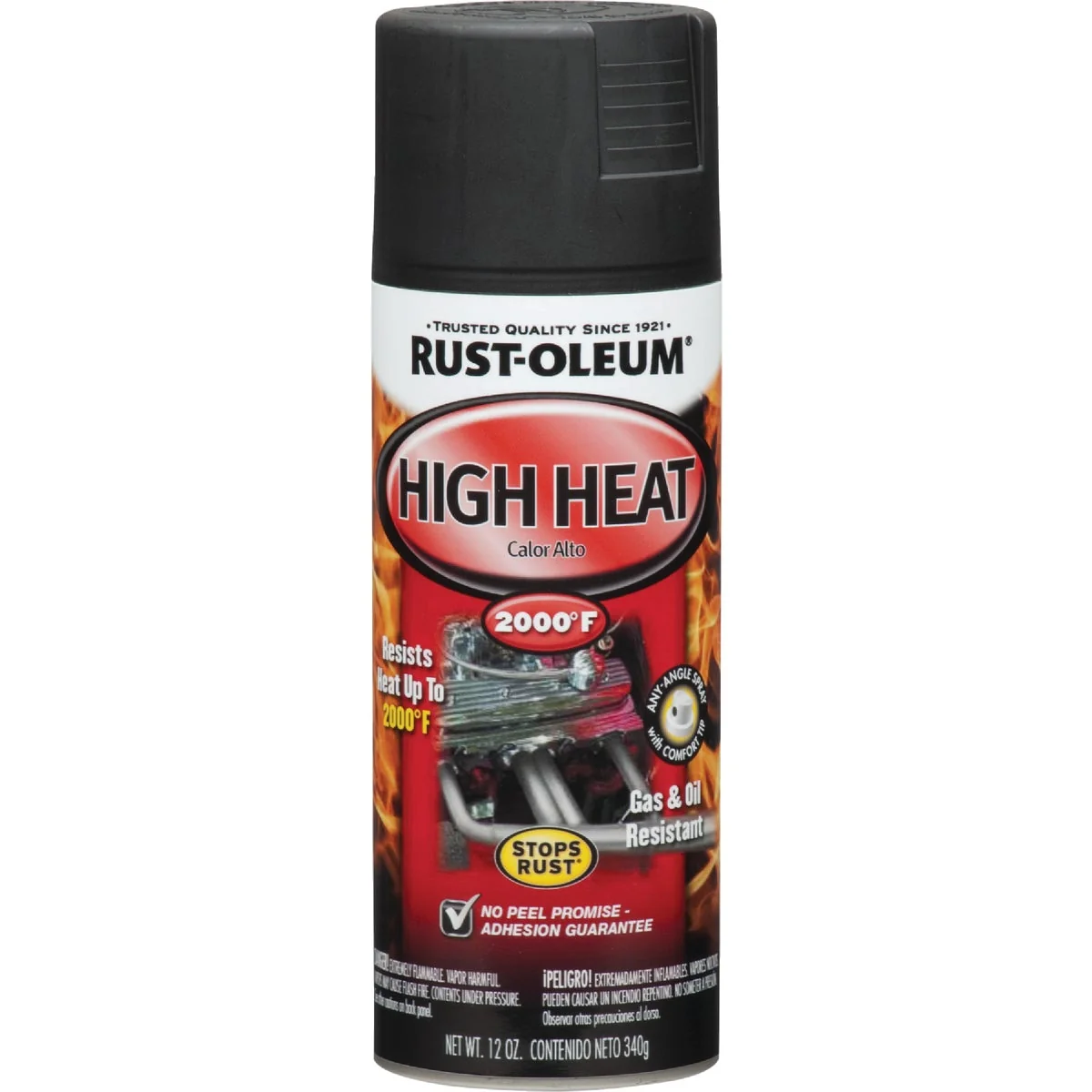 Exceptional Rust-Oleum Stops Rust Flat Black 12 Oz. High Heat Spray Paint Certified