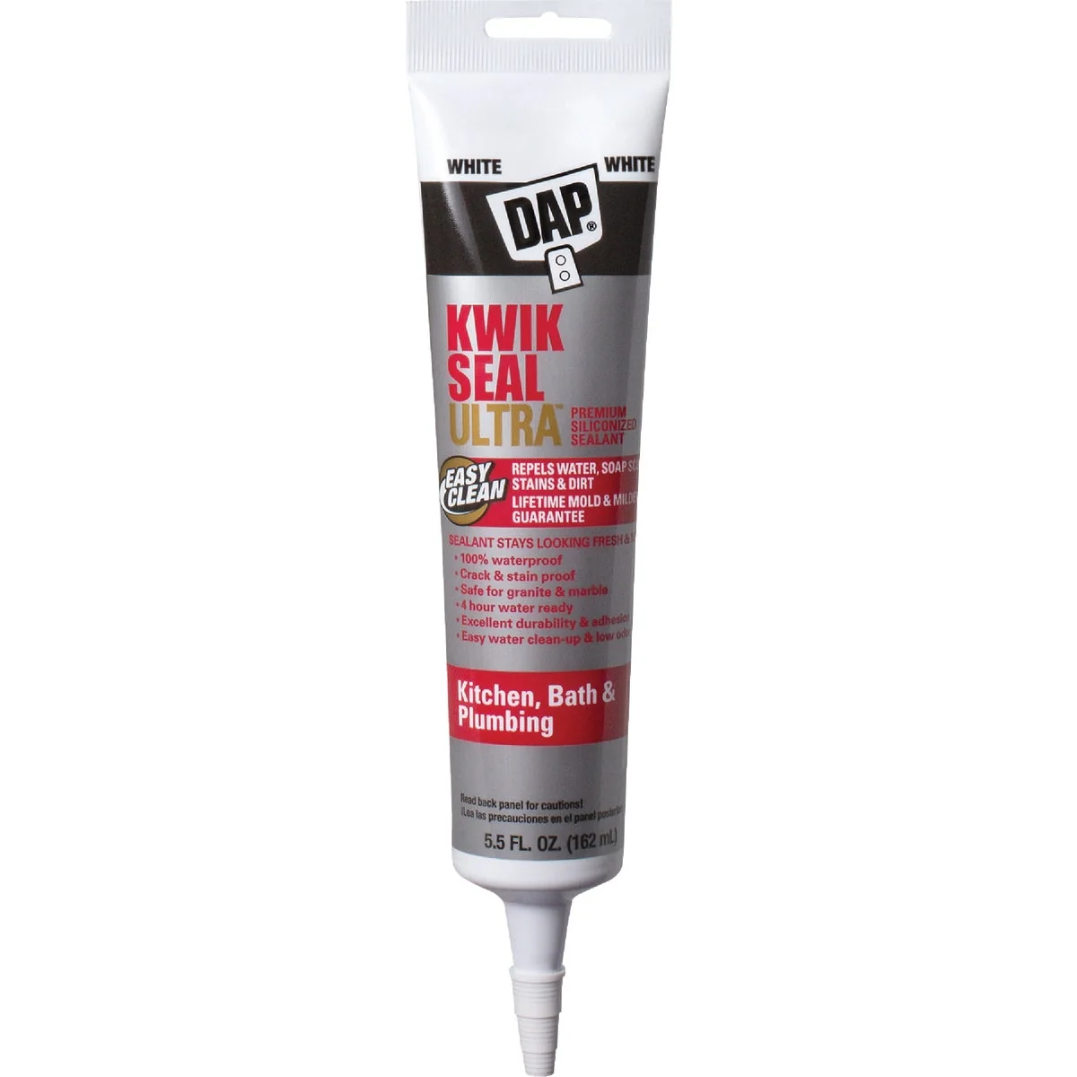 Premium Material DAP KWIK SEAL ULTRA 5.5 Oz. White Siliconized Kitchen Bath Sealant Official