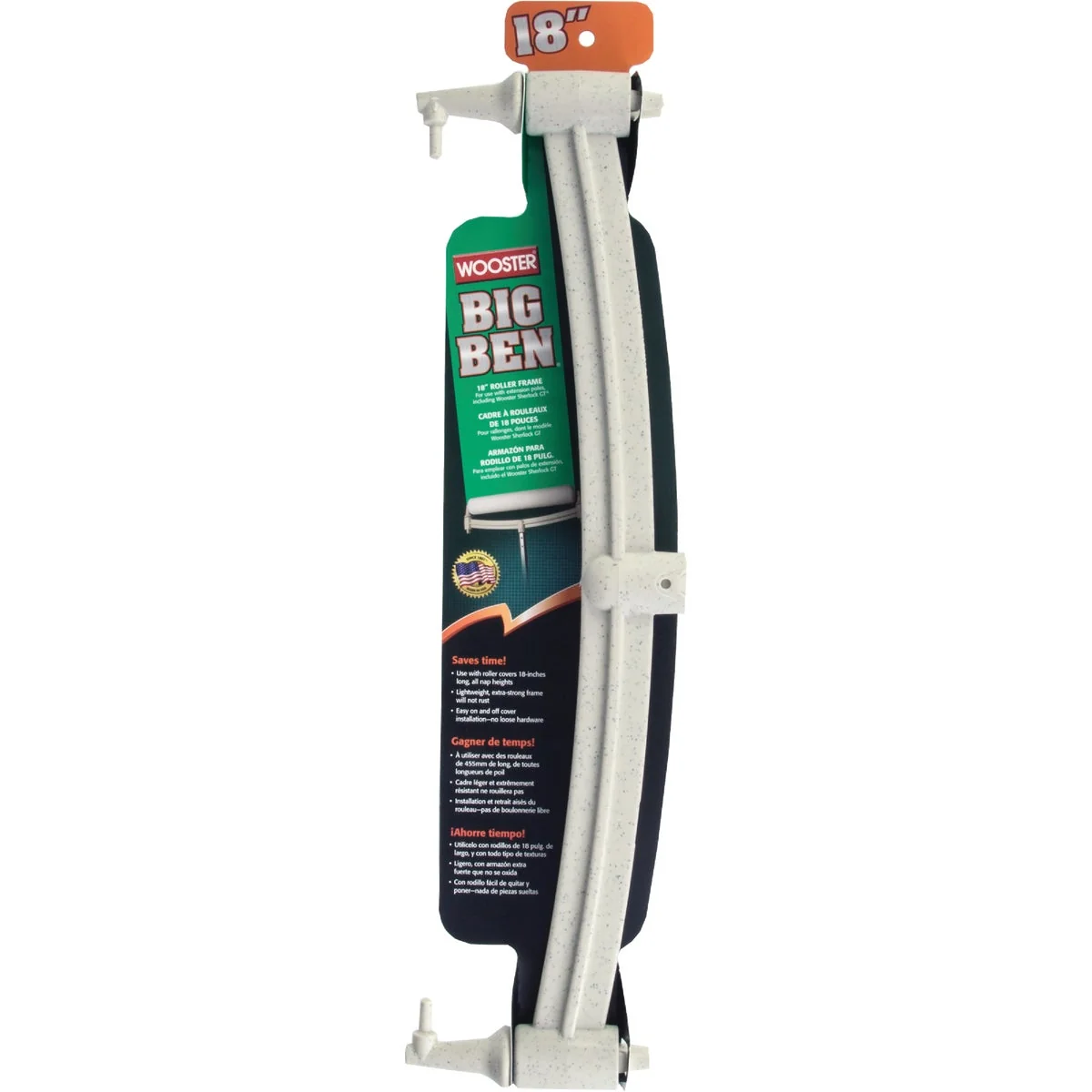 Next-Generation Wooster Big Ben 18 In. Lightweight Threaded Roller Frame Efficient