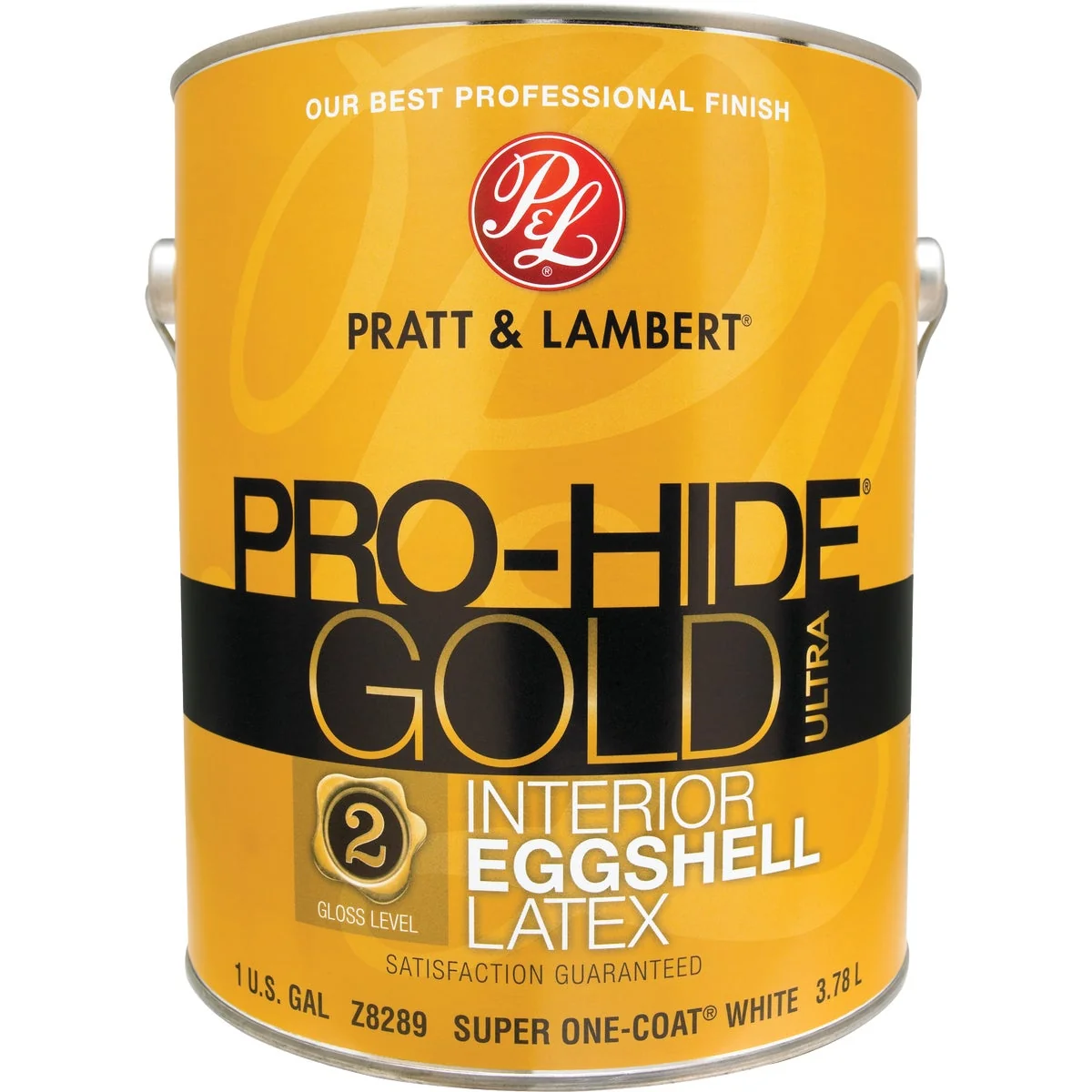 Luxury Pratt Lambert Pro-Hide Gold Ultra Latex Eggshell Interior Wall Paint Super-One Coat White 1 Gal. Sophisticated