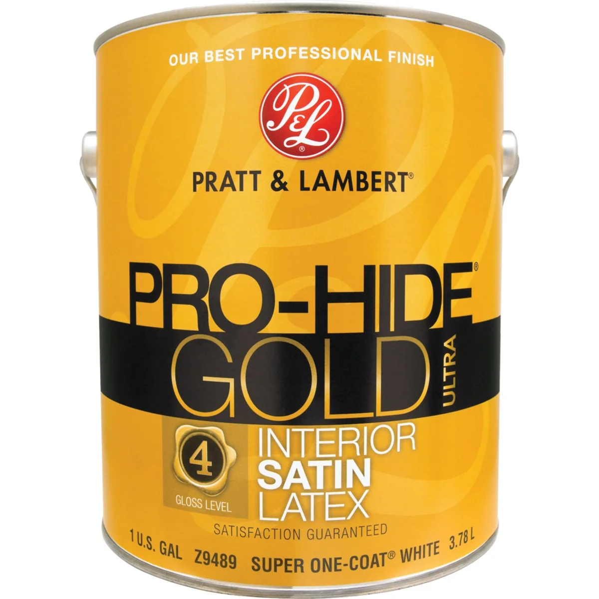 Practical Pratt Lambert Pro-Hide Gold Ultra Latex Satin Interior Wall Paint Super One-Coat White 1 Gal. Crafted