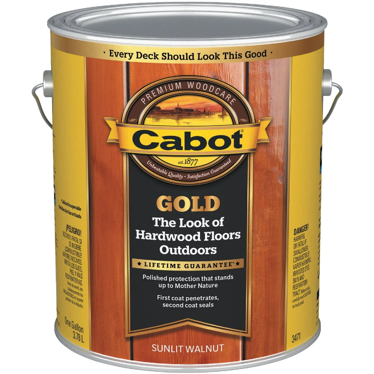 Organic Cabot Gold Exterior Stain Sunlit Walnut 1 Gal. Premium