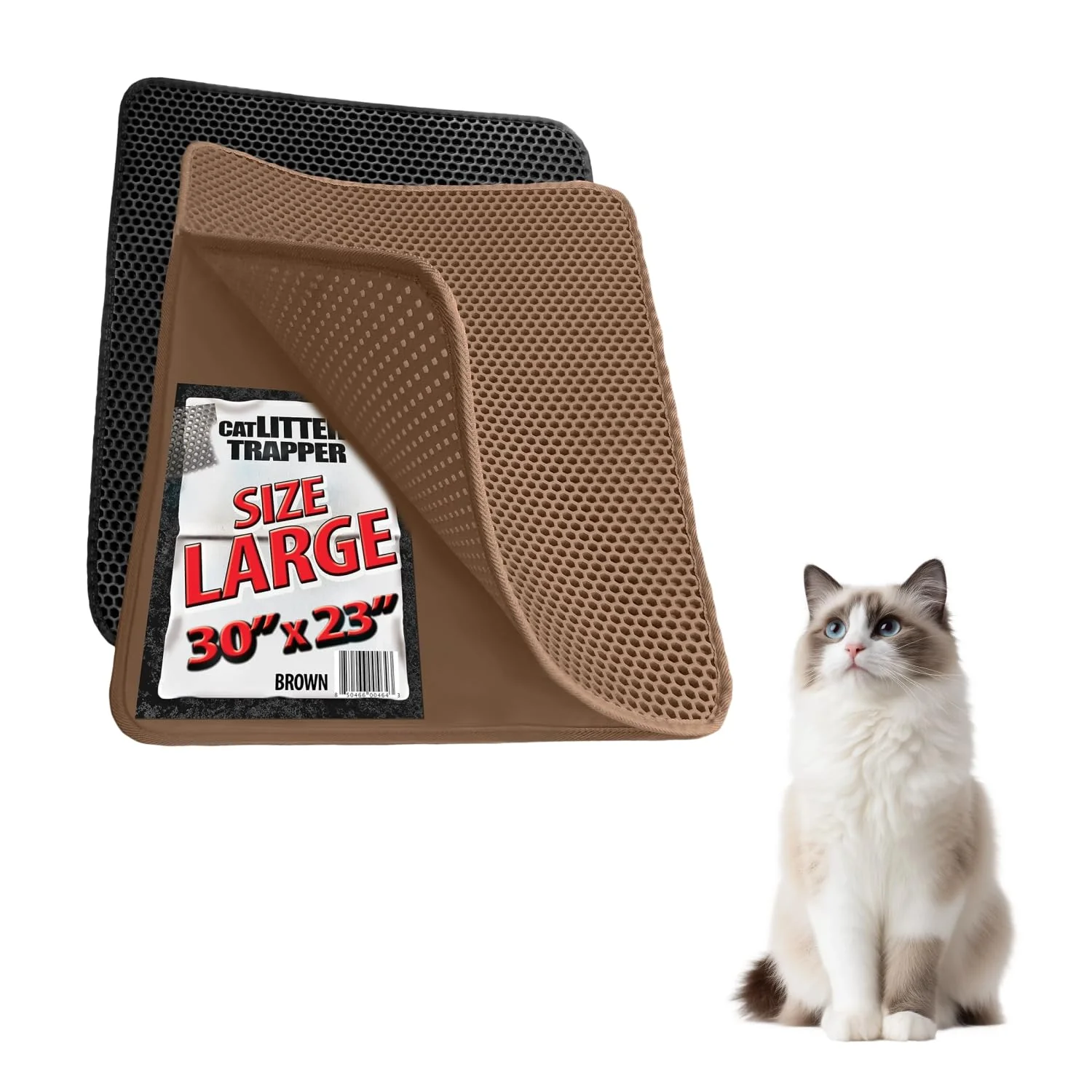 Luxury iPrimio Large Cat Litter Trapper Mat with Waterproof Layer – XL 30 x 23 in Brown Sustainable
