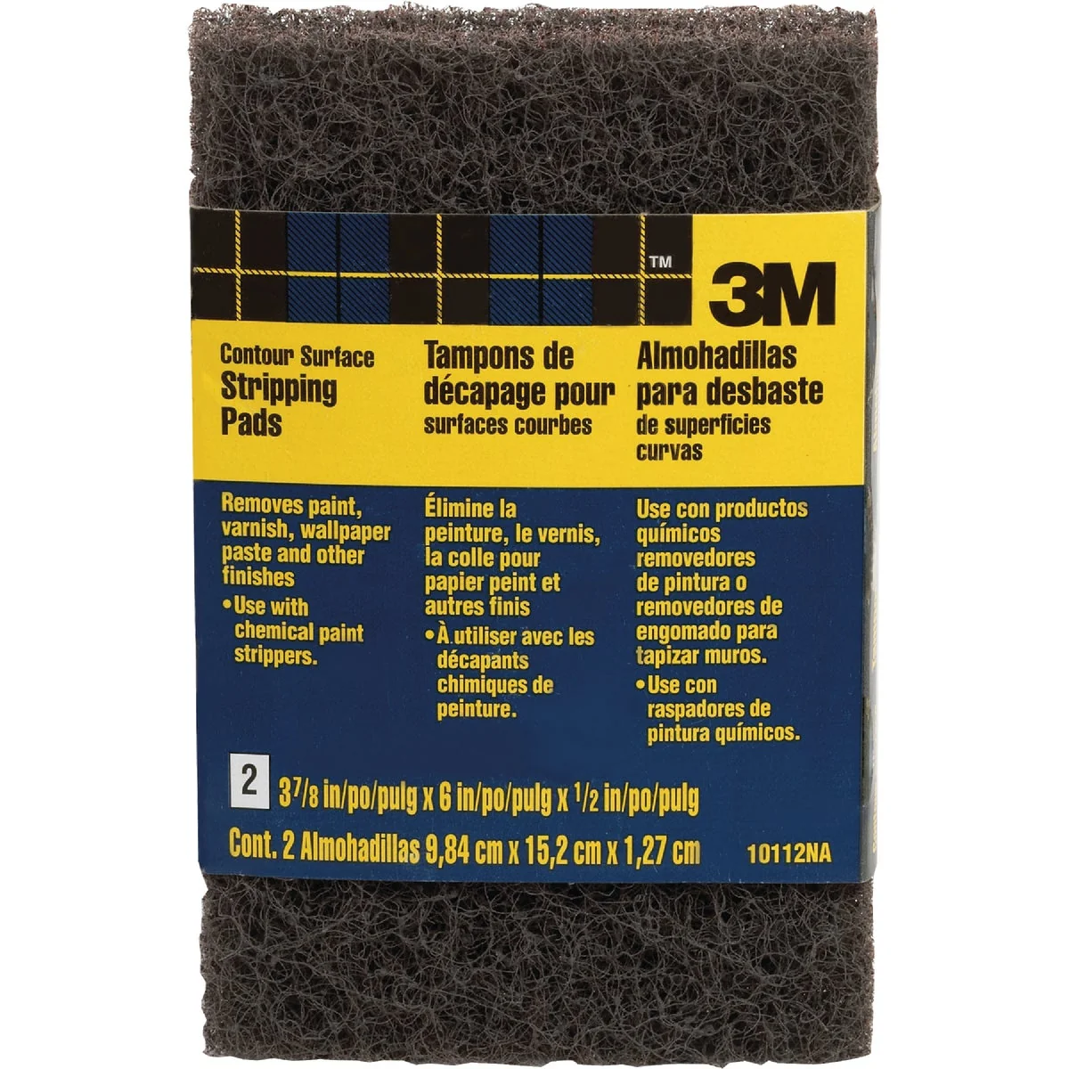 Enhanced 3M 3-7 8 In. x 6 In. Heavy-Duty Paint Stripping Pad 2-Pack Official