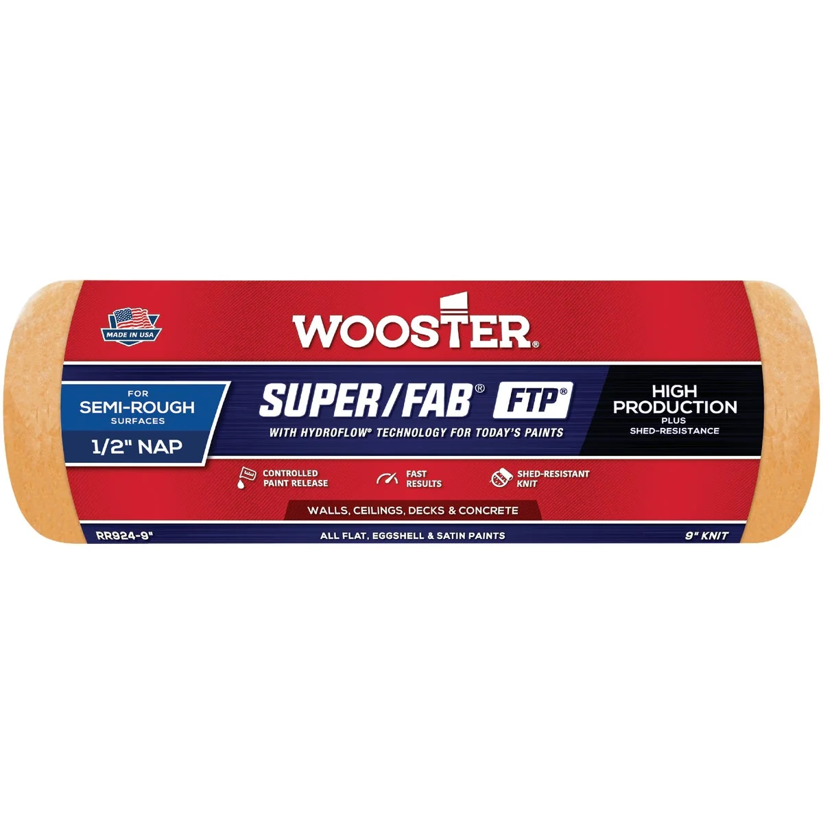 Fine Wooster Super Fab FTP 9 In. x 1 2 In. Knit Fabric Roller Cover Classic