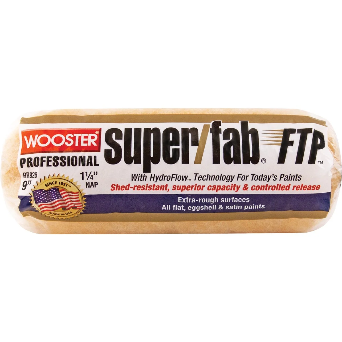 Optimized Wooster Super Fab FTP 9 In. x 1-1 4 In. Knit Fabric Roller Cover Relaxed