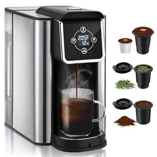 Soft 3-in-1 Single Serve Coffee Maker 50oz Fast Brew Tea Coffee Machine Trusted