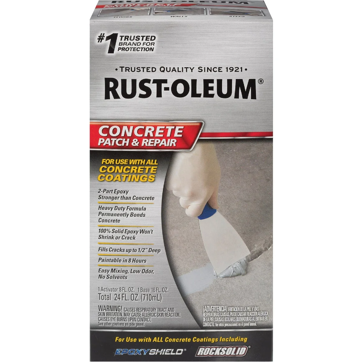 Powerful Rust-Oleum Concrete Patch Repair Kit Gray 24 Oz. Flexible