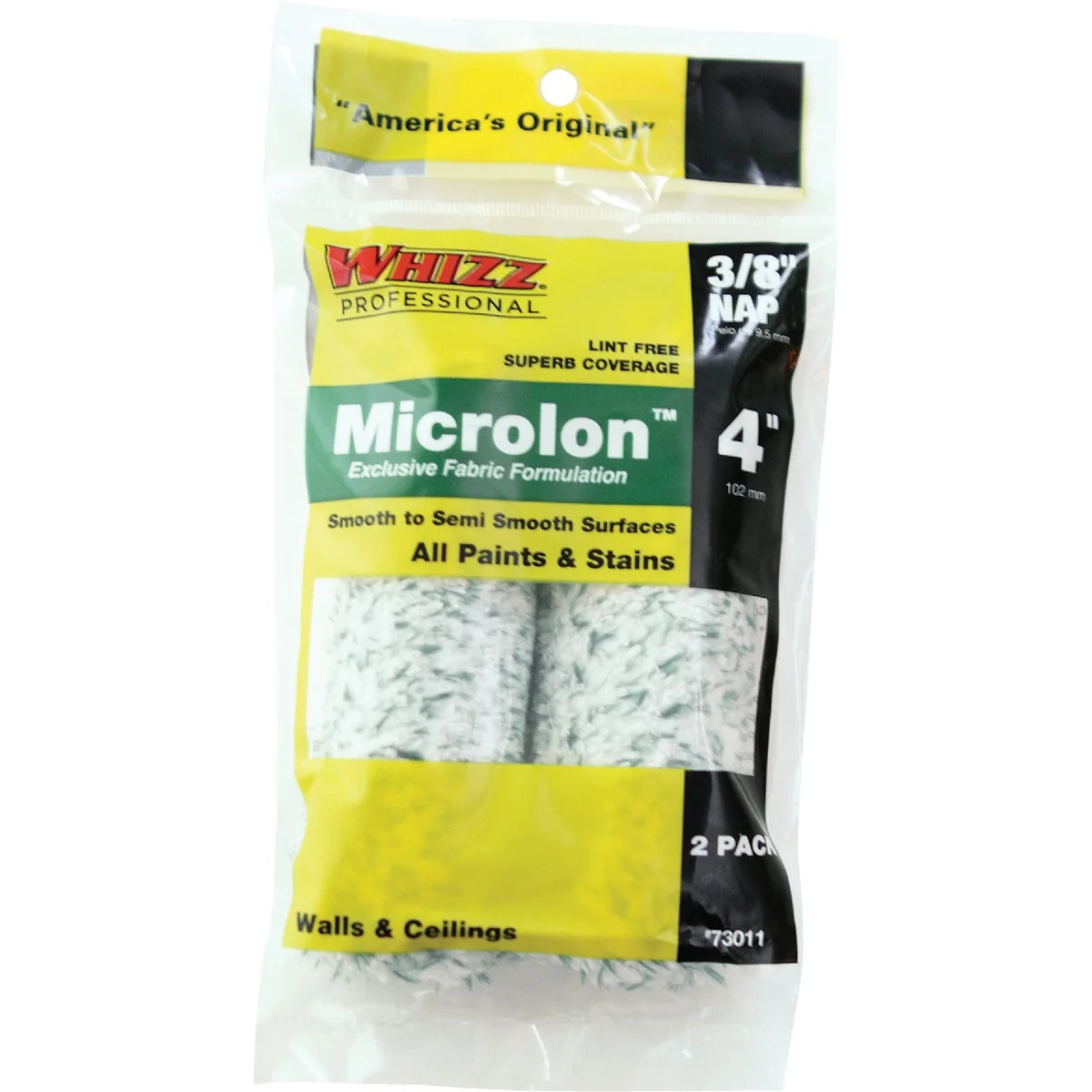 Green Whizz Microlon 4 In. x 3 8 In. Specialty Roller Cover 2-Pack Luxury