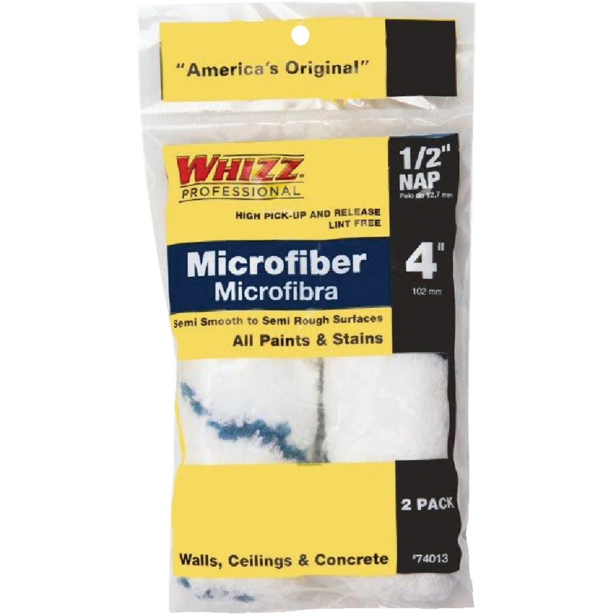 Relaxed Whizz Xtra Sorb 4 In. x 1 2 In. Microfiber Roller Cover 2-Pack Responsible