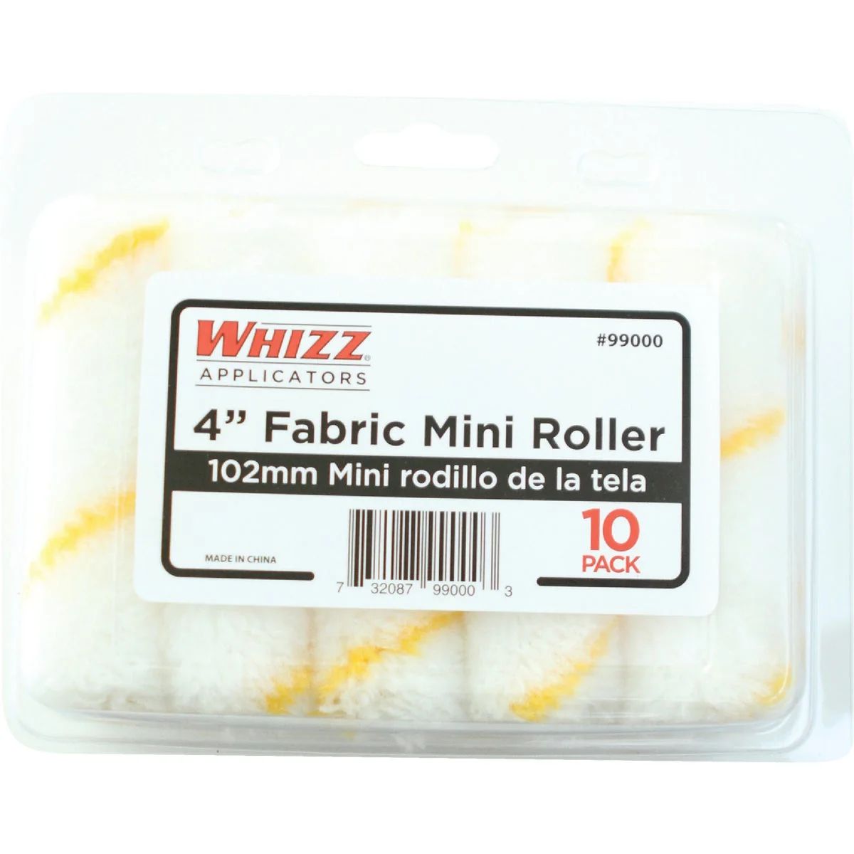 Sophisticated Whizz Gold Stripe 4 In. x 1 2 In. Mini Fabric Roller Cover 10-Pack Refined