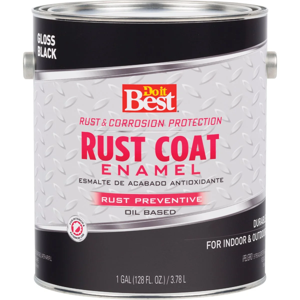 Premium Material Do it Rust Coat Oil-Based Gloss Enamel Black 1 Gal. Exceptional