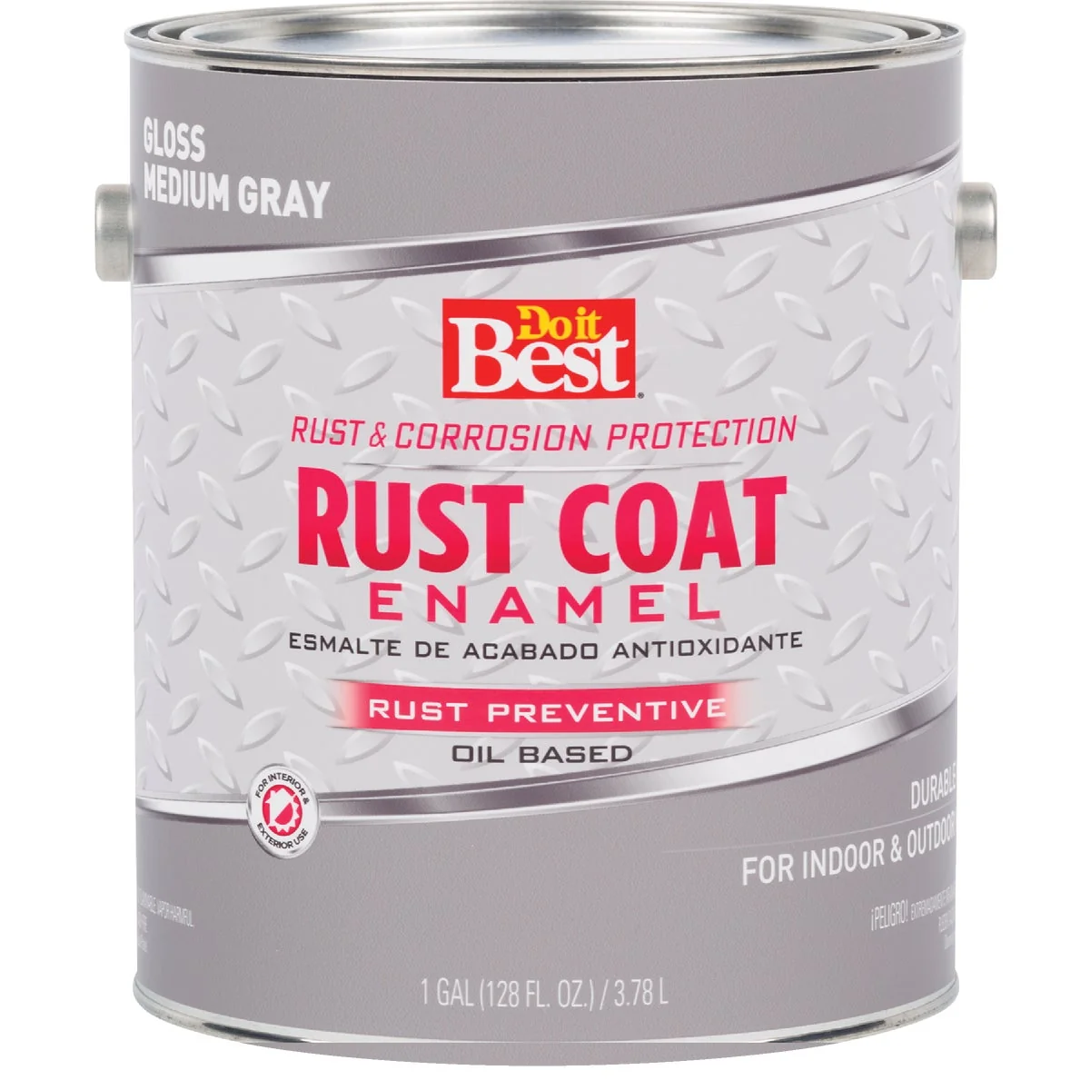 Lightweight Do it Rust Coat Oil-Based Gloss Enamel Medium Gray 1 Gal. Healthy