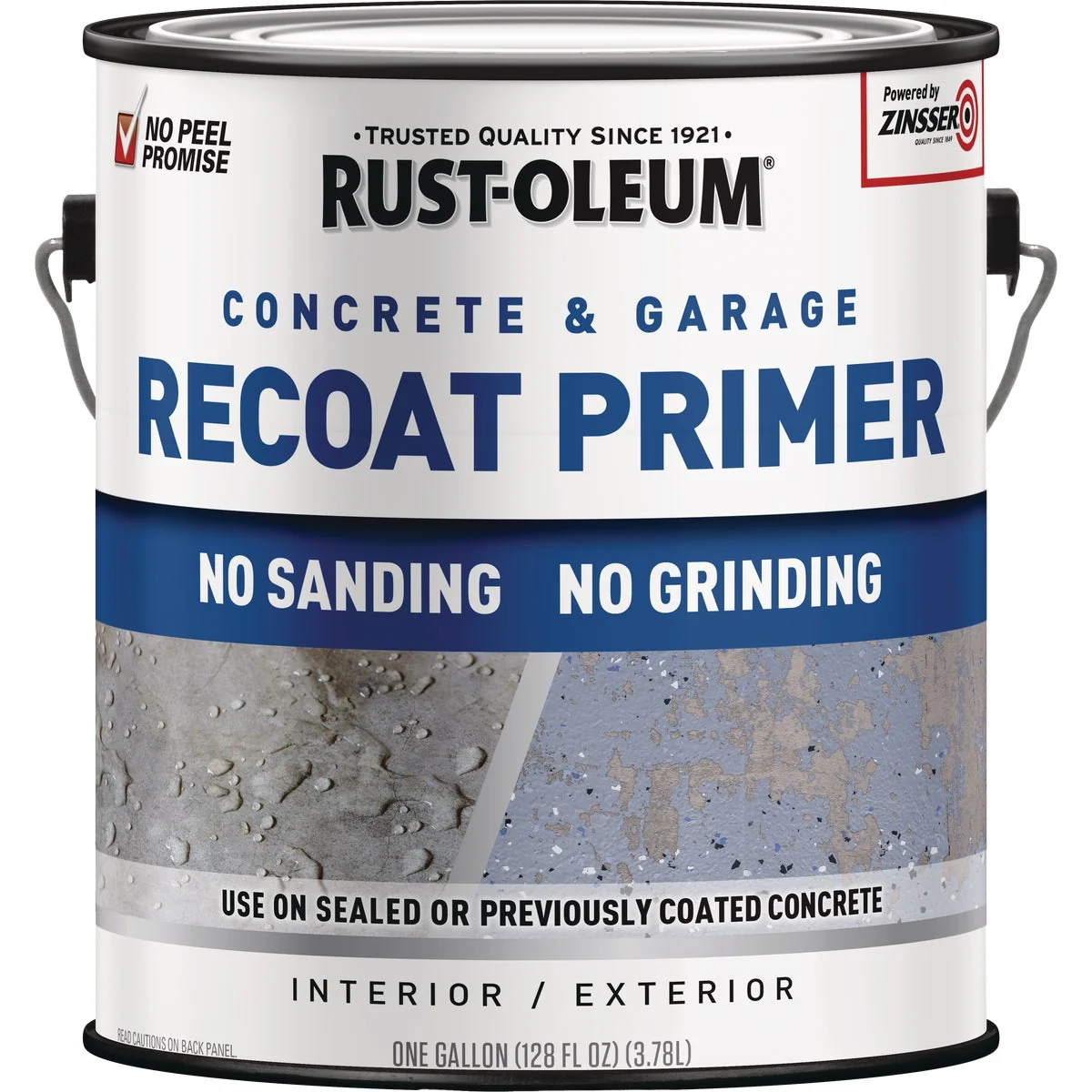 Reusable Rust-Oleum Garage Concrete Recoat Floor Primer Semi-Transparent Gray Gal Crafted