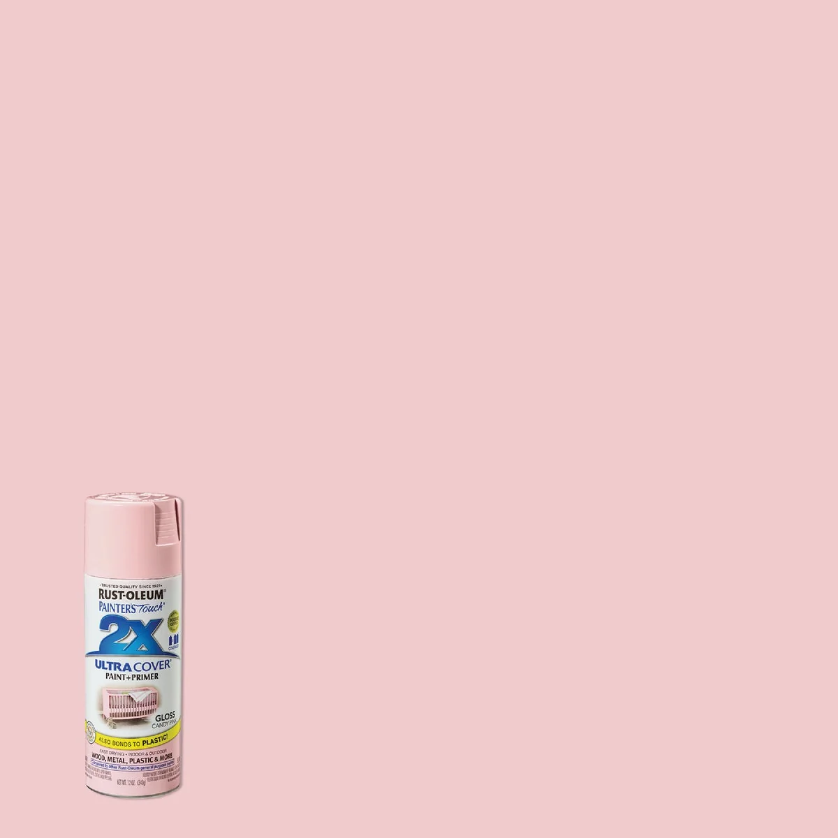 Healthy Rust-Oleum Painter's Touch 2X Ultra Cover 12 Oz. Gloss Paint Primer Spray Paint Candy Pink Prestigious