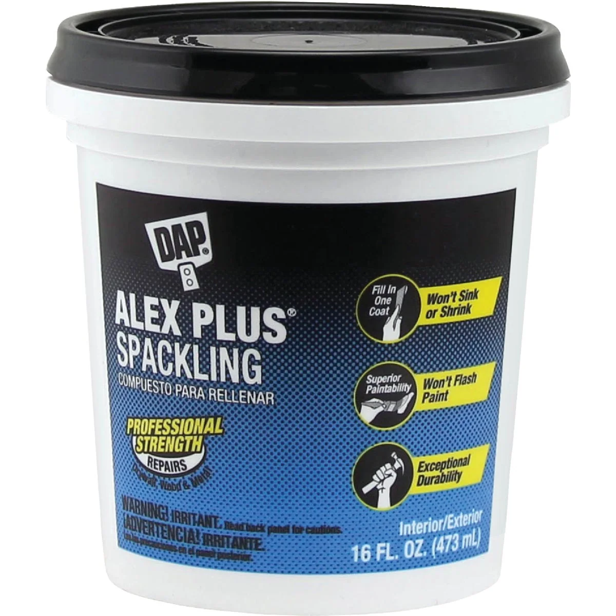 Elite DAP ALEX PLUS 16 Oz. Professional Latex Spackling Reliable