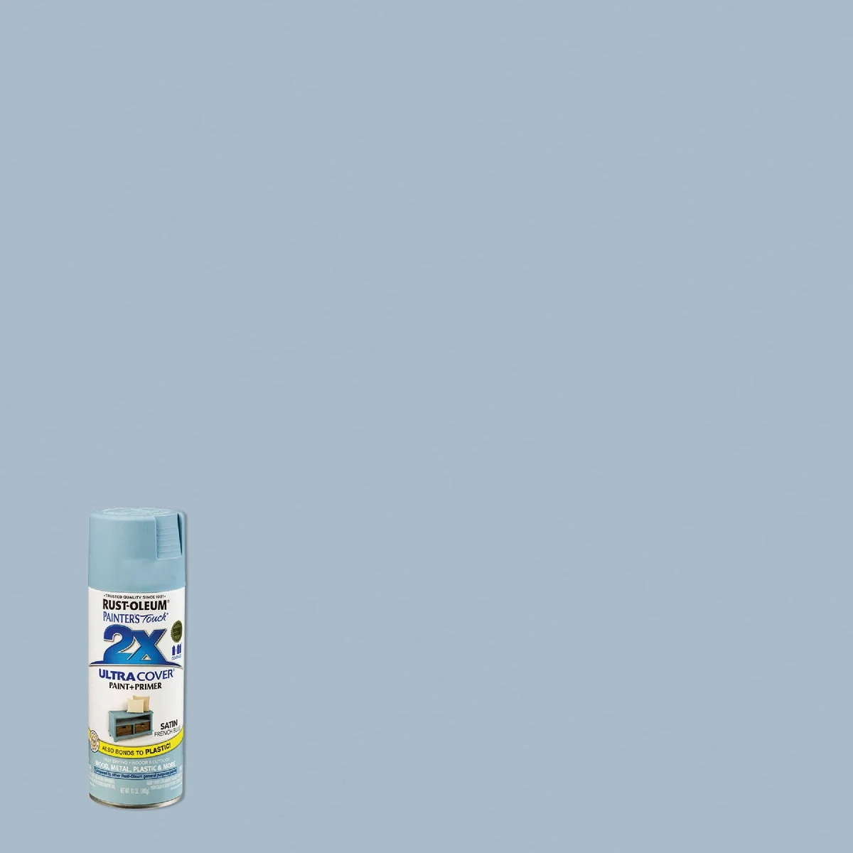 Fine Rust-Oleum Painter's Touch 2X Ultra Cover 12 Oz. Satin Paint Primer Spray Paint French Blue High-Quality
