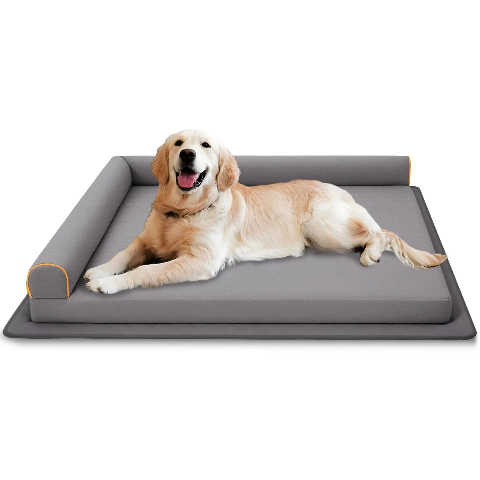 High-Quality Xihan Waterproof Orthopedic Memory Foam Dog Bed for Small Dogs – Anti-Slip Machine Washable Grey High-End