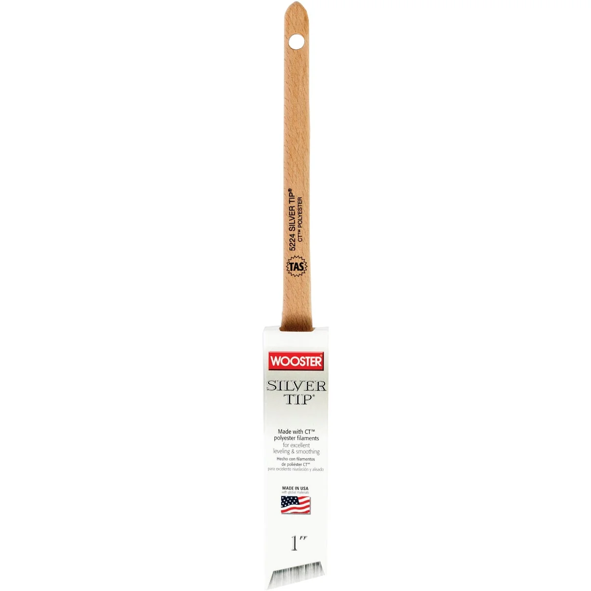 Professional Wooster SILVER TIP 1 In. Thin Angle Sash Paint Brush Smart