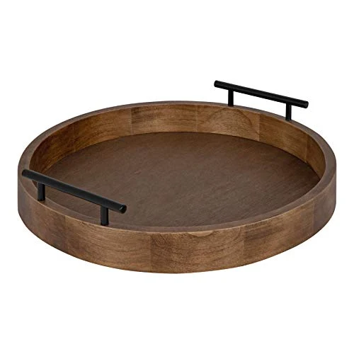 Versatile Lipton Modern Round Wood Tray Easy-to-Use