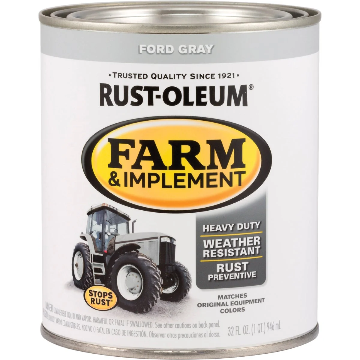 Artisan Rust-Oleum 1 Quart Ford Gray Gloss Farm Implement Enamel Quality