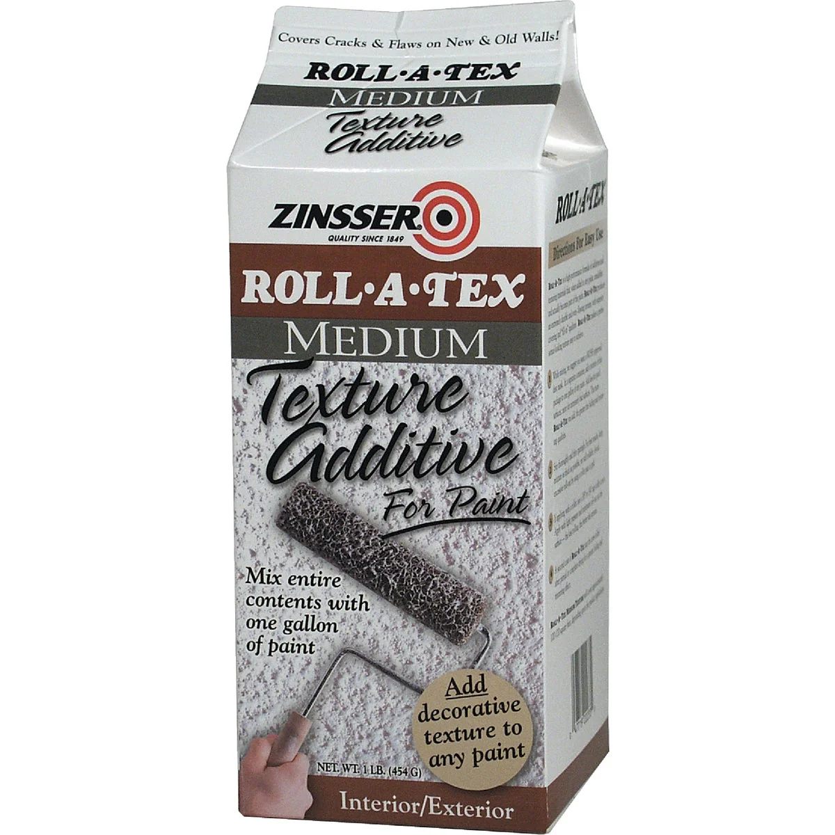Authentic Zinsser Roll-A-Tex Medium Texture Paint Additive 1 Lb. Dependable