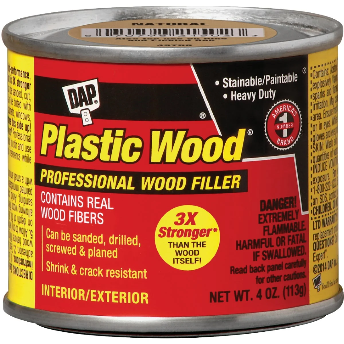 Soft DAP Plastic Wood 4 Oz. Natural Solvent Professional Wood Filler Breathable