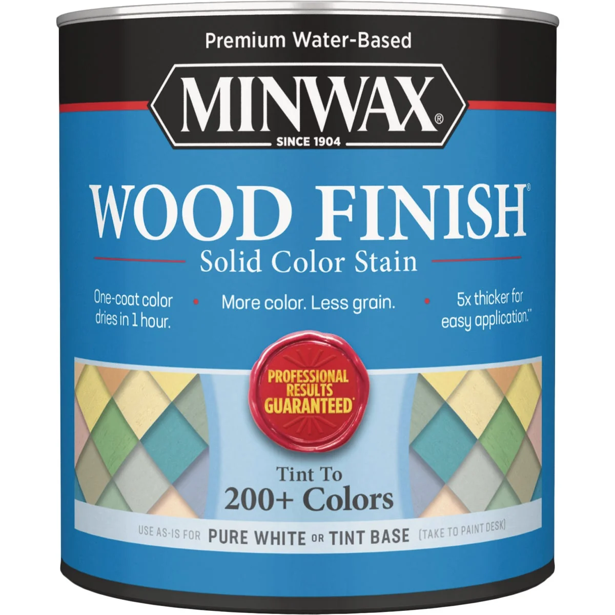 Traditional Minwax Wood Finish Water-Based Solid Color Stain White Tint Base 1 Qt. Luxury
