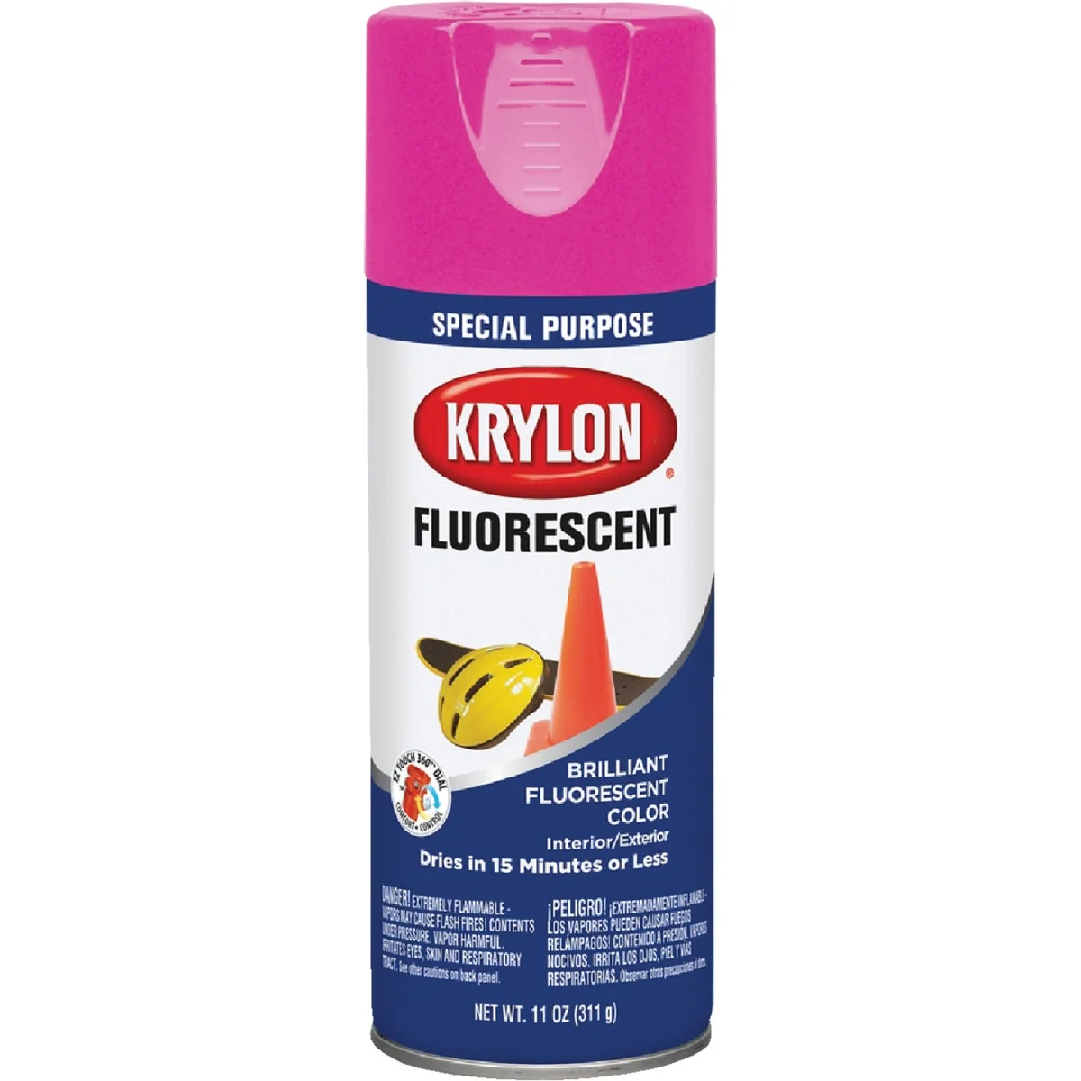 Sophisticated Krylon 11 Oz. Fluorescent Spray Paint Cerise Pink First-Class