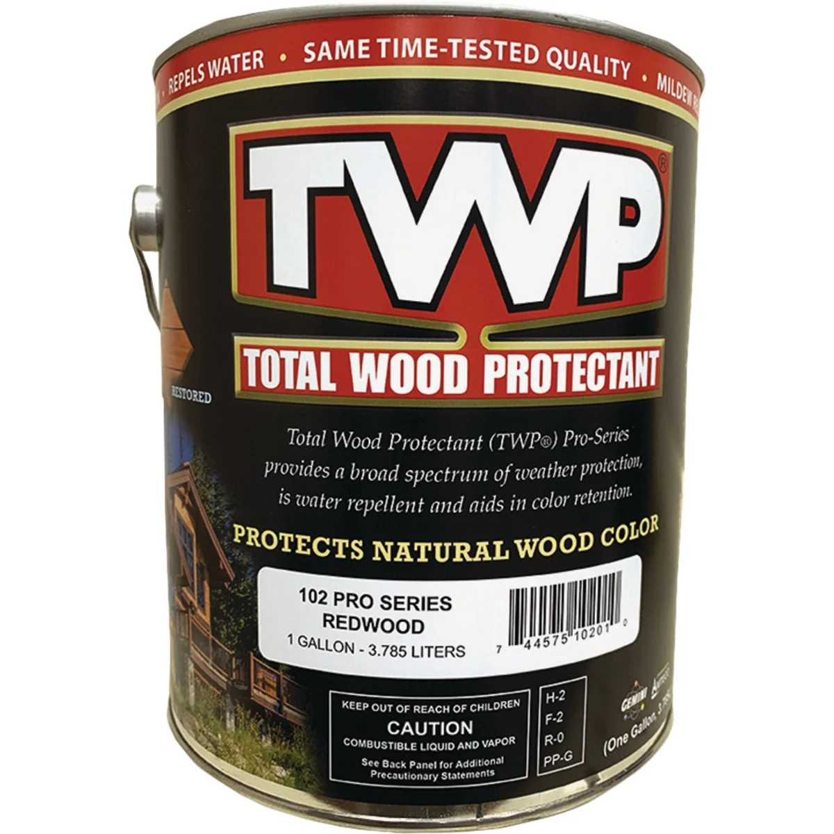 Convenient TWP100 Pro Series Semi-Transparent Wood Protectant Deck Stain Redwood 1 Gal. Original