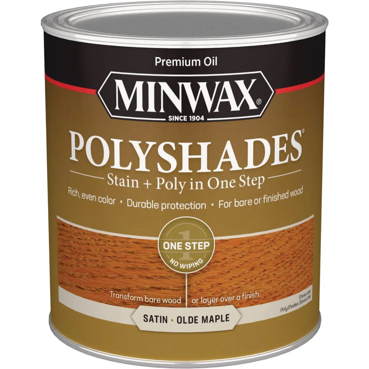 Trusted Minwax Polyshades 1 Qt. Satin Stain Finish Polyurethane In 1-Step Olde Maple Functional