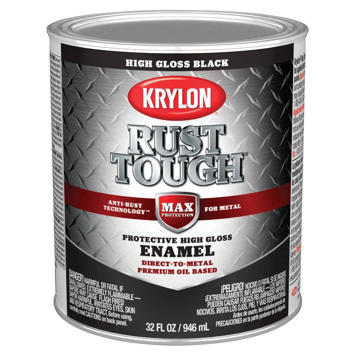 Superior Valspar Anti-Rust Oil-Based Gloss Armor Rust Control Enamel Black 1 Qt. Versatile