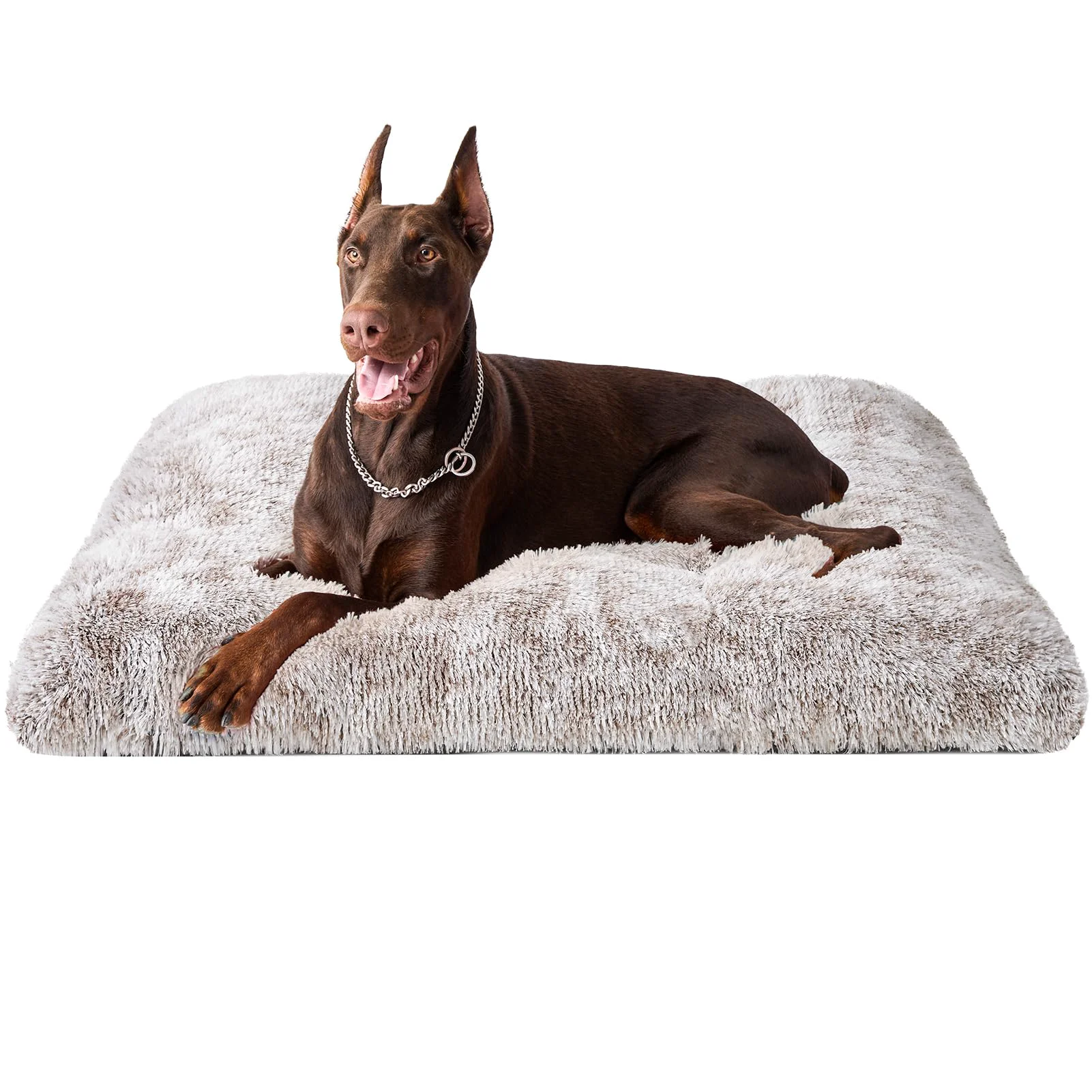 Flexible EHEYCIGA Fluffy XXL Dog Crate Pad – Plush Faux Fur Bed for Extra Large Dogs Non-Slip Washable Healthy