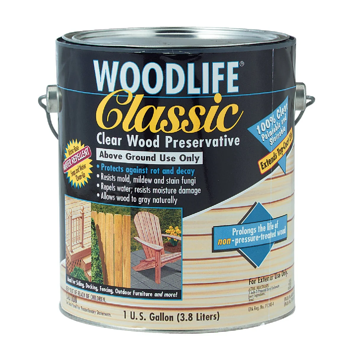 Unique Rust-Oleum Woodlife Clear Water-Based Classic Wood Preservative 1 Gal. Official