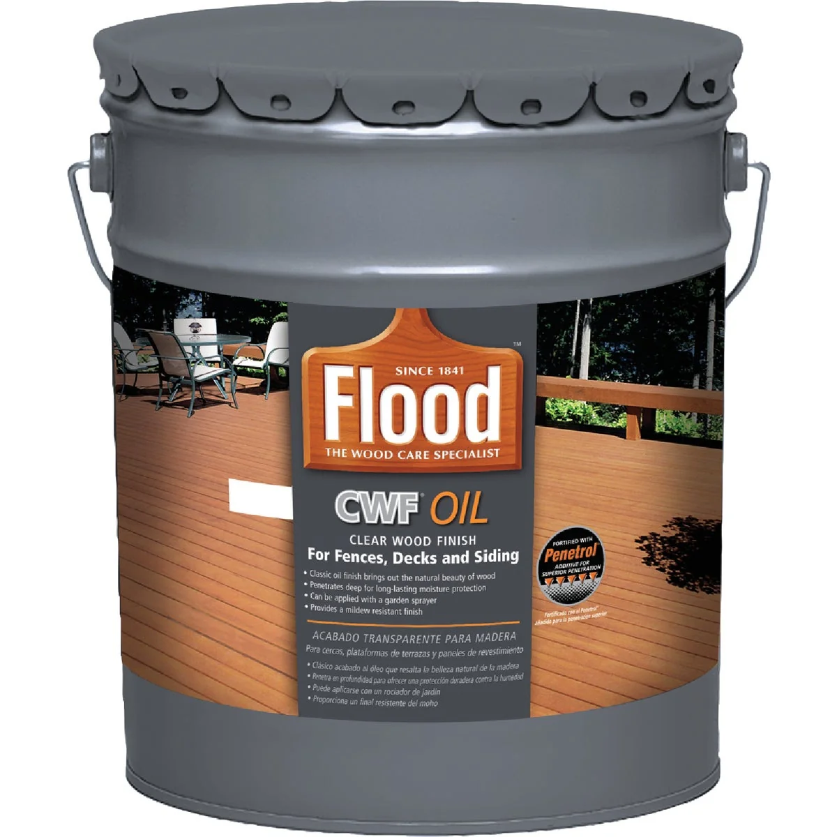 Dependable Flood CWF Alkyd Oil Base Natural Wood Finish Natural 5 Gal. Luxury