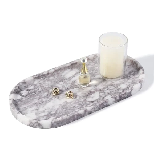 Solid Luxurious Marble Vanity Tray Natural