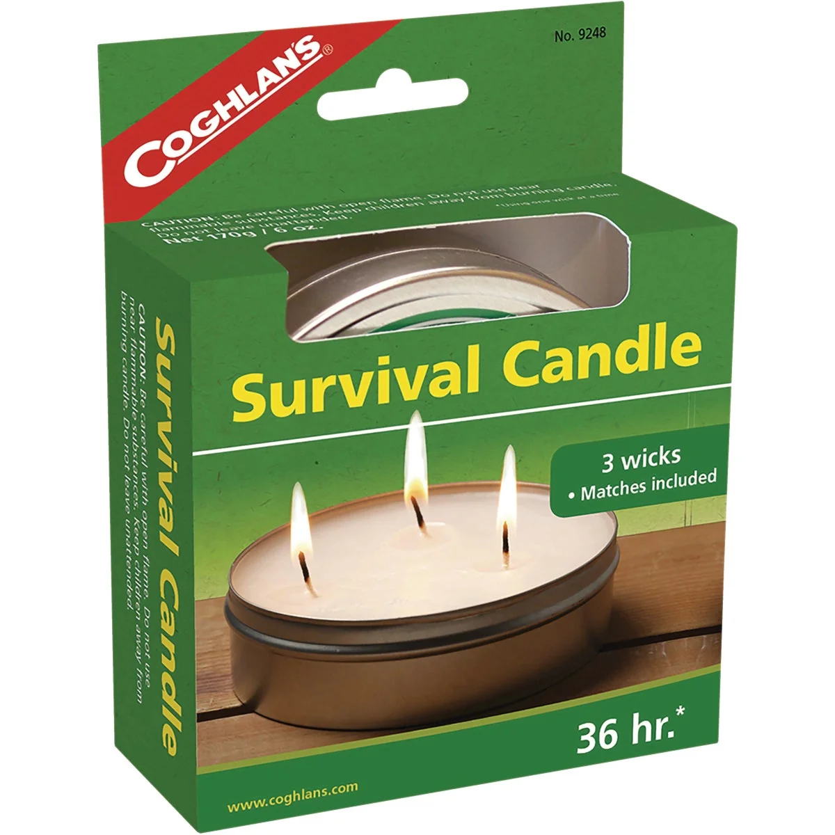 Versatile Coghlans 36 Oz. 3-Wick White Survival Candle Smart