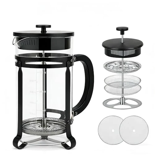 Convenient 21 oz Black French Press Coffee Maker Efficient
