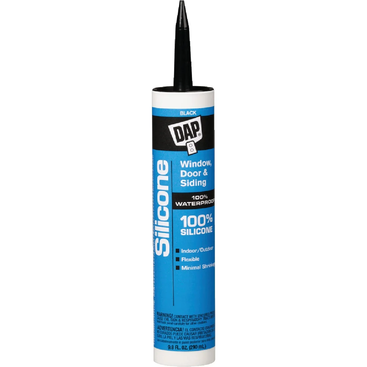 Versatile DAP 9.8 Oz. Window Door Siding Silicone Sealant Black Official