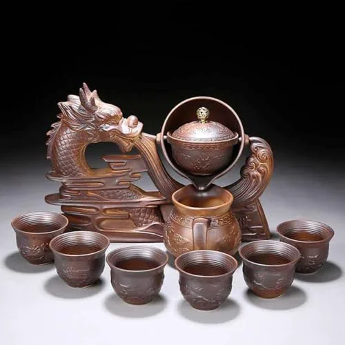 Detailed Dragon Kung Fu Tea Set for Adults Flexible