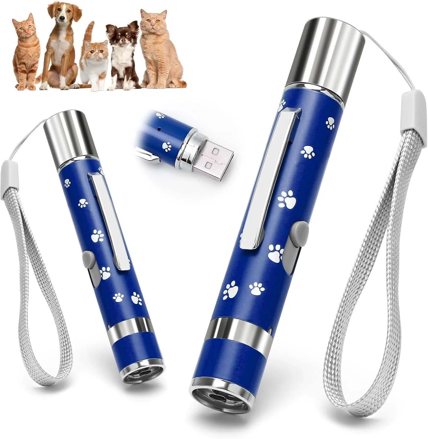 Organic EAWONGEE Cat Toys Interactive Toy for Cats with 7 Light Projection Modes Interactive Kitty and Pet Dog Toy for Training Chaser 2 Pieces Blue Contemporary